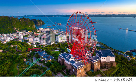 Aerial view of halong city in Quang Ninh Province, Vietnam. Aerial view of halong city in Quang Ninh Province, Vietnam. 94630924