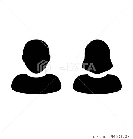 Student icon vector male and female user person profile avatar symbol for education in a flat color glyph pictogram sign illustration 94631283