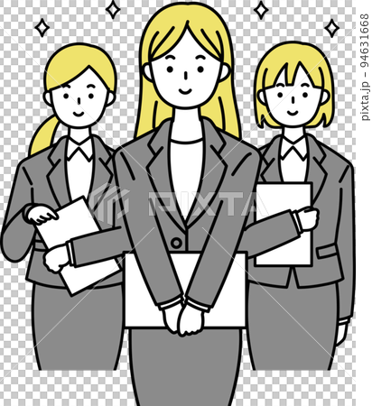 持有文件的女性員工的人物插圖 94631668