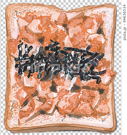 Delicious toast with cod roe and nori 94636534