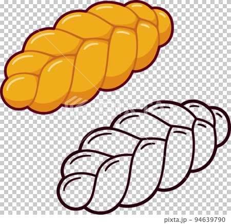 Challah bread cartoon drawing 94639790