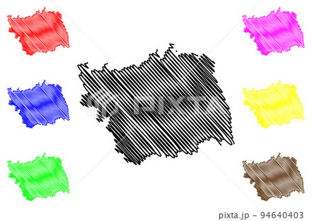 Bacau County (Administrative divisions of Romania, Nord-Est development region) map vector illustration, scribble sketch Bacau map Bacau County (Administrative divisions of Romania, Nord-Est development region) map vector illustration, scribble sketch Bacau map 94640403