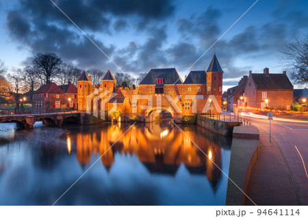 Amersfoort, Netherlands at the Koppelport at dawn. 94641114