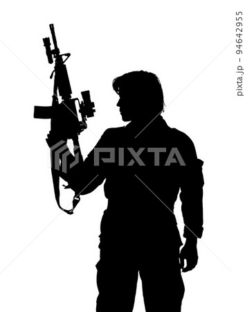 silhouette of soldier silhouette of soldier 94642955