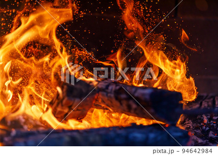 artistic fire background with sparkles 94642984