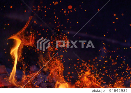 abstract fire background with sparks 94642985