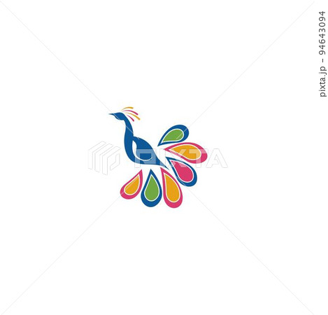 Peacock icon logo illustration design Peacock icon logo illustration design 94643094