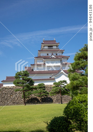 鶴ヶ城の天守閣 福島県会津若松市 鶴ヶ城の天守閣 福島県会津若松市 94643186