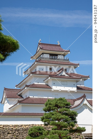 鶴ヶ城の天守閣 福島県会津若松市 鶴ヶ城の天守閣 福島県会津若松市 94643187