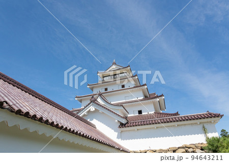 鶴ヶ城の天守閣　福島県会津若松市 94643211