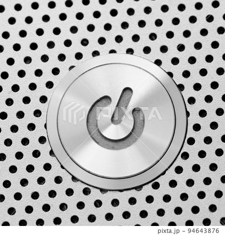 silver power button 94643876