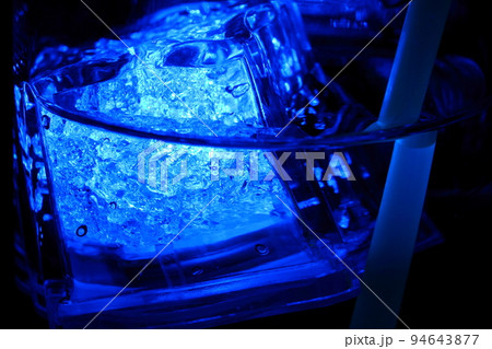 illuminated blue ice 94643877