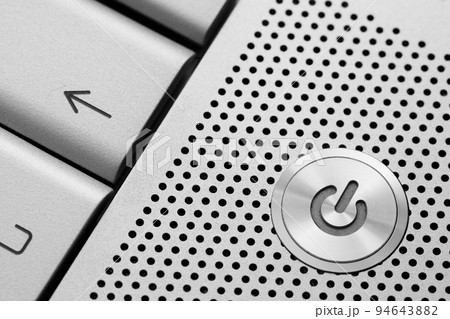 silver power button 94643882