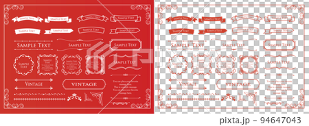 Christmas motif frame design set. Gorgeous and elegant design material Christmas motif frame design set. Gorgeous and elegant design material 94647043