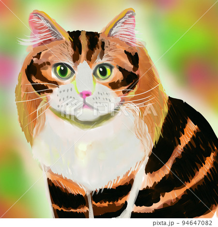 猫（ノルウェージャンフォレストキャット）のイラスト素材 [94647082