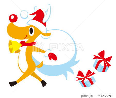 おしゃれポップなサンタトナカイ(クリスマス) 94647791