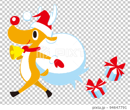 おしゃれポップなサンタトナカイ(クリスマス) 94647791