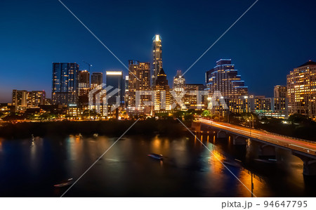 Downtown Austin Texas skyline and Colorado river 94647795