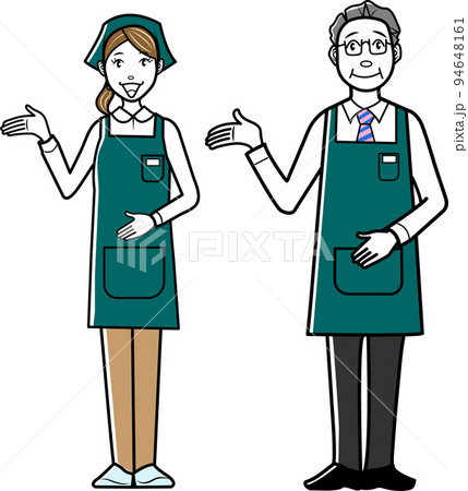 案内をする店員さんのイラスト 案内をする店員さんのイラスト 94648161