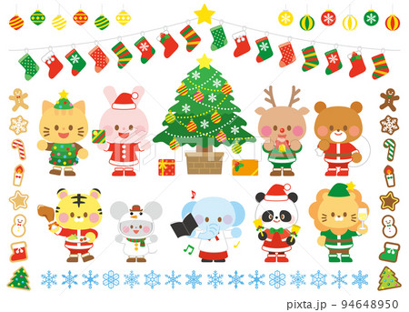 クリスマスの動物たち 94648950
