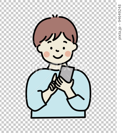 スマートフォンを使う若い男性 94649248