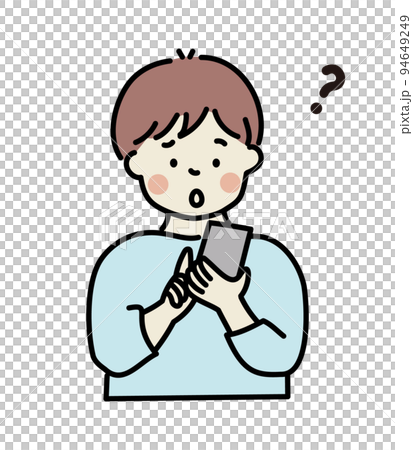 スマートフォンを使う若い男性 94649249