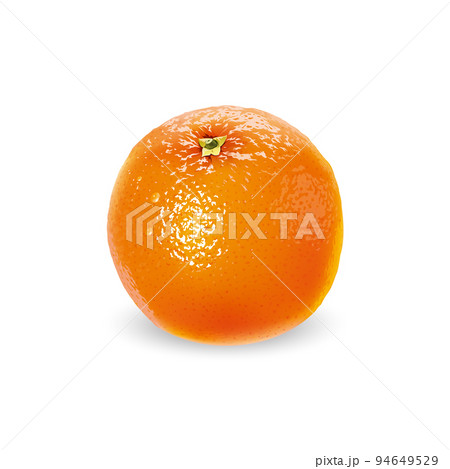 Fresh unpeeled orange on a white background. 94649529