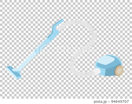 Illustration of a blue vacuum cleaner 94649707