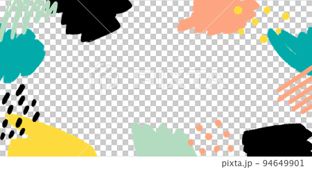 フレーム素材_アブストラクト_レトロカラー 94649901