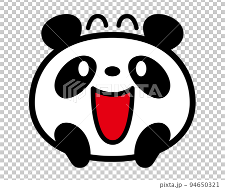 簡單的熊貓臉圖標情感姿勢 94650321