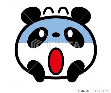 シンプルパンダ顔アイコン ショックポーズ シンプルパンダ顔アイコン ショックポーズ 94650322