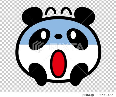 シンプルパンダ顔アイコン ショックポーズ シンプルパンダ顔アイコン ショックポーズ 94650322