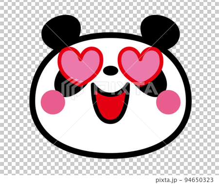 簡單的熊貓臉圖標心眼 94650323
