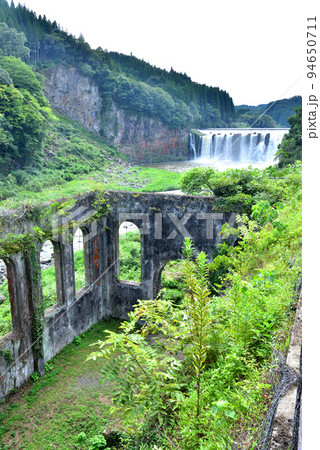沈堕発電所跡　沈堕の滝　大野川　大分県豊後大野市　 94650711