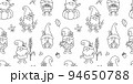 Thanksgiving seamless pattern with autumn gnomes 94650788