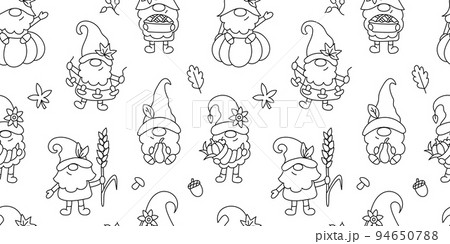 Thanksgiving seamless pattern with autumn gnomes 94650788