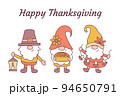 Thanksgiving card with cute autumn gnomes 94650791
