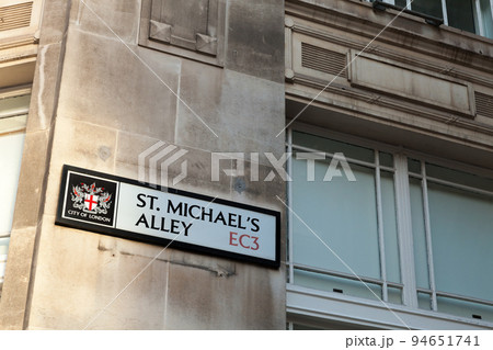 London street sign. St. Michael alley street, city of London 94651741