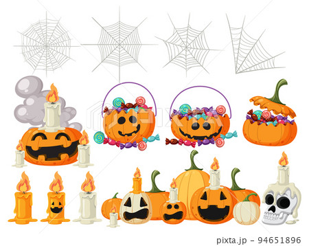 Halloween cartoon character and elements set Halloween cartoon character and elements set 94651896