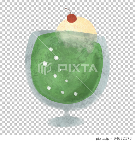 retro melon soda hand drawn illustration material retro melon soda hand drawn illustration material 94652173