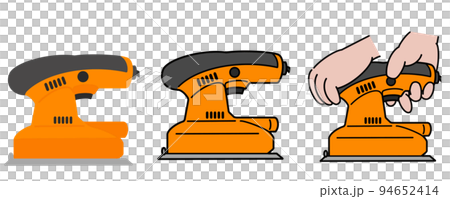 Illustration set of electric sander Illustration set of electric sander 94652414