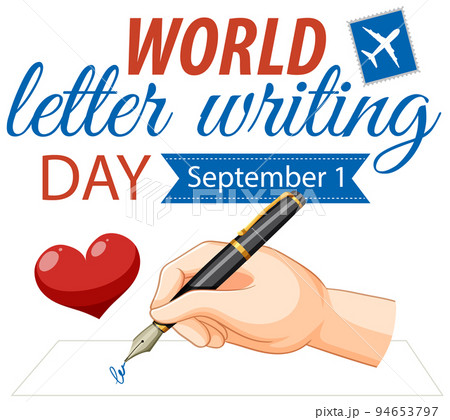 World Letter Writing Day Banner Design 94653797