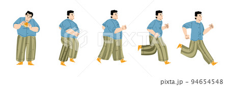 Fat man eat hamburger, start run and loss weight Fat man eat hamburger, start run and loss weight 94654548