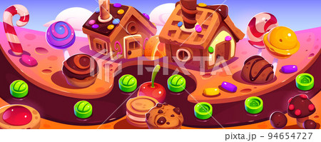 Game level map of fantasy sweet world Game level map of fantasy sweet world 94654727