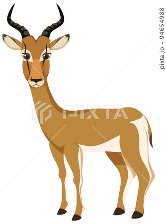 Gazelle Cartoon Character Isolatedのイラスト素材