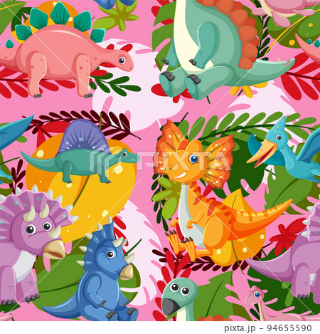 Cute dinosaur seamless pattern 94655590