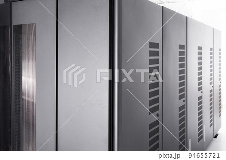 server racks inside datacenter of internet service provider server racks inside datacenter of internet service provider 94655721