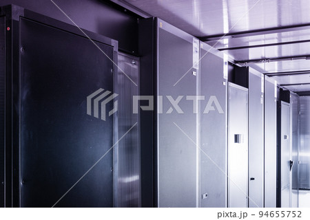server racks inside datacenter of internet service provider server racks inside datacenter of internet service provider 94655752