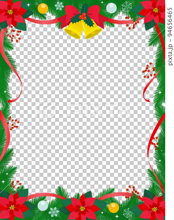 クリスマスもみの木のフレーム_縦 94656465