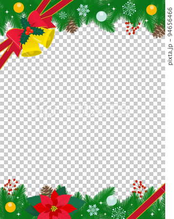 クリスマスもみの木のフレーム_縦 94656466